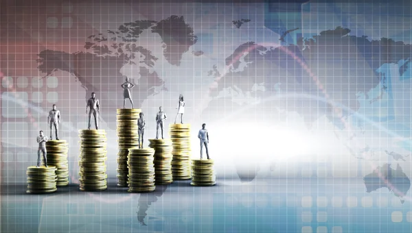 Graphique représentant la croissance d’investissements financiers avec des piles de pièces de monnaie, illustrant les services de placements offerts par Mario, conseiller financier.